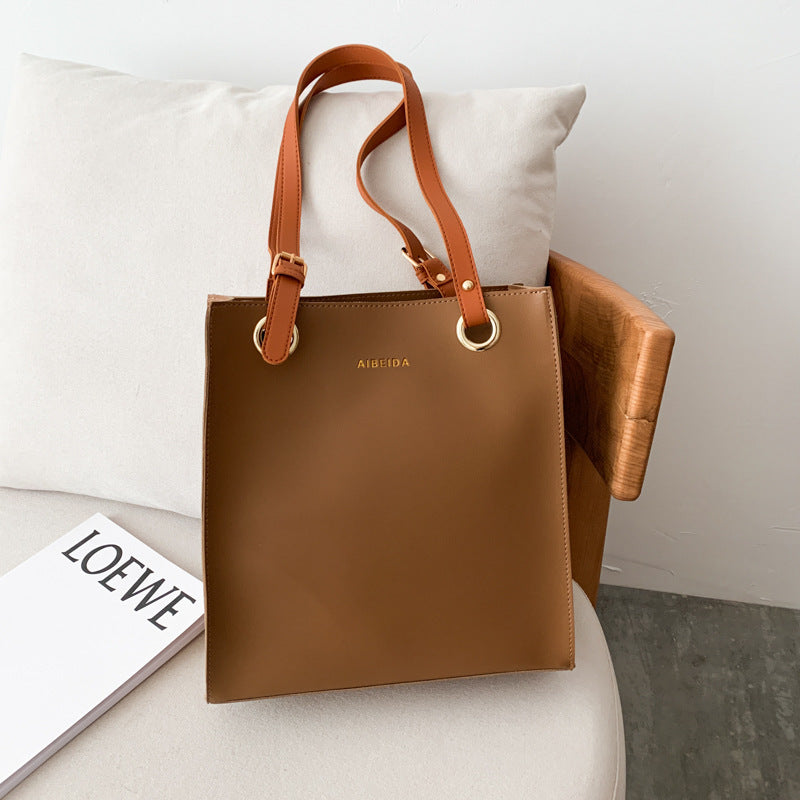 Korean version of the textured official document tote handbags