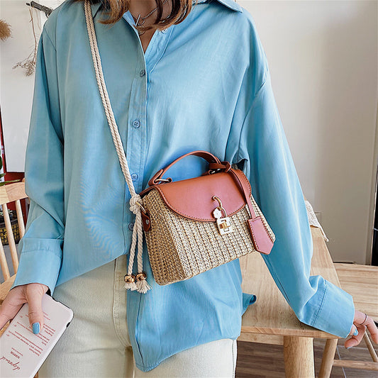 Straw Small Bag Handbags Popular New Trend Fashion Woven Messenger Bag Wild Shoulder Handbag