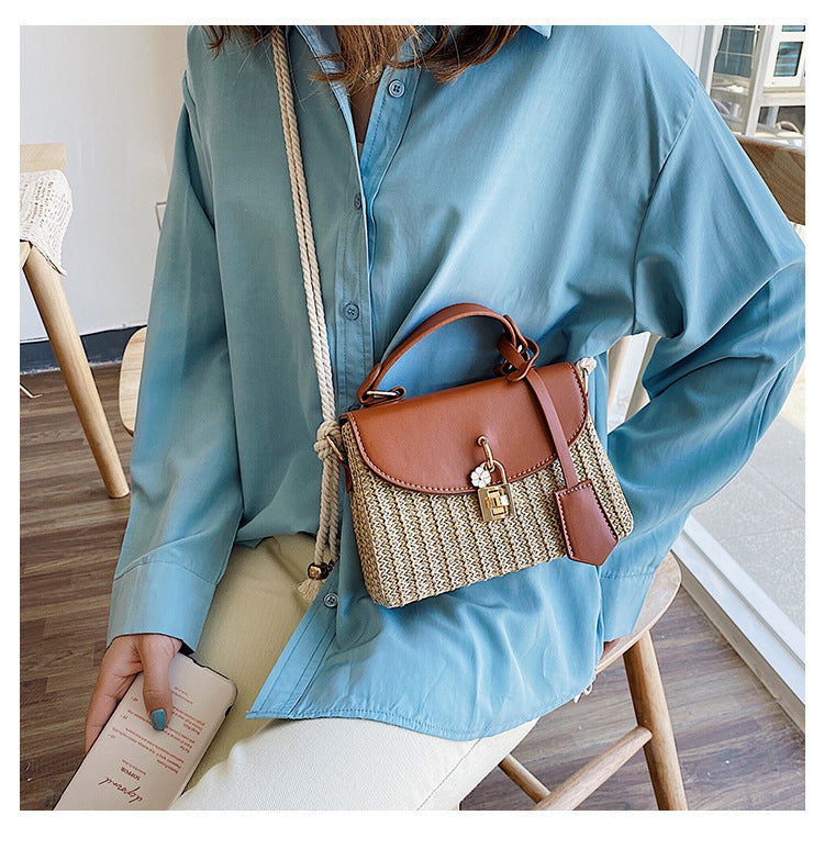 Straw Small Bag Handbags Popular New Trend Fashion Woven Messenger Bag Wild Shoulder Handbag