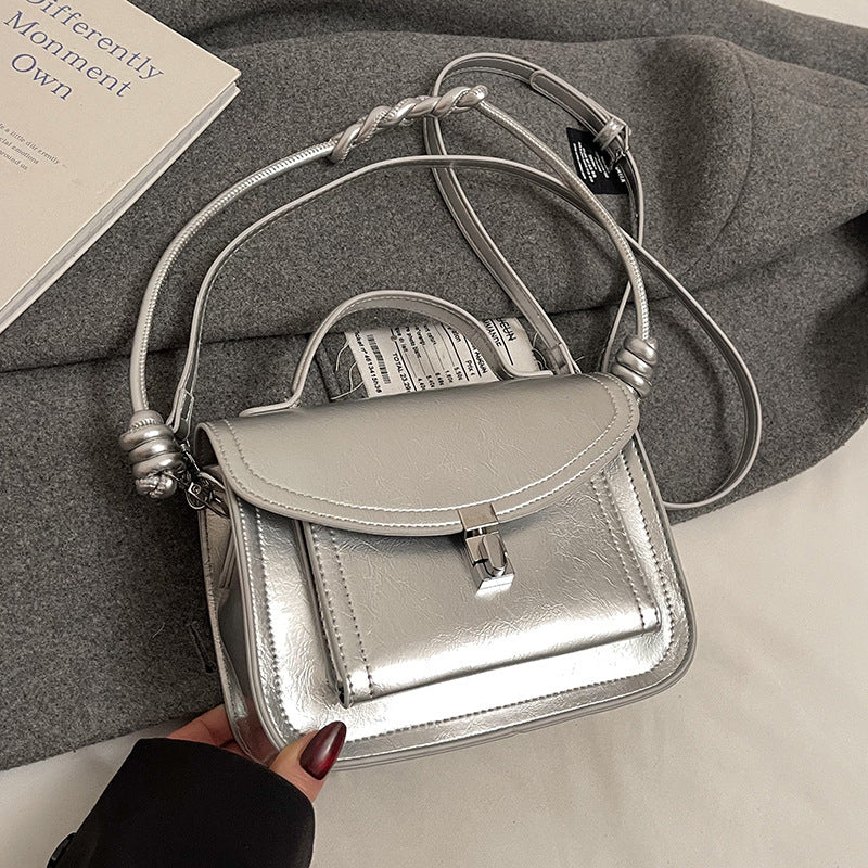 Casual Small Square Shoulder Bag Retro Portable Messenger Handbags For Women