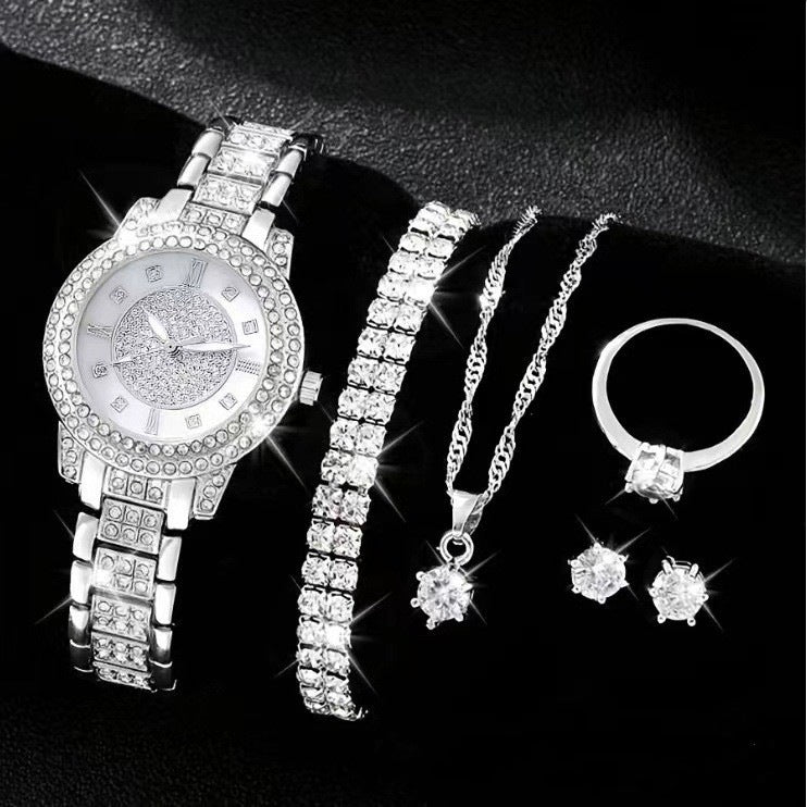 Women's Cornucopia Diamond-embedded Watch Set Popular