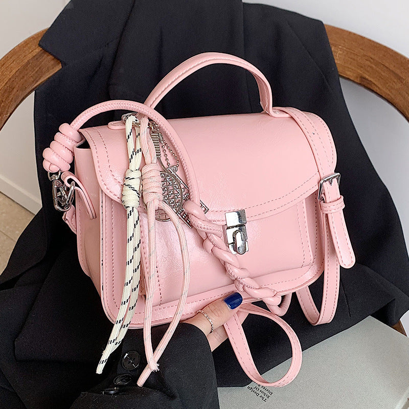 Casual Small Square Shoulder Bag Retro Portable Messenger Handbags For Women