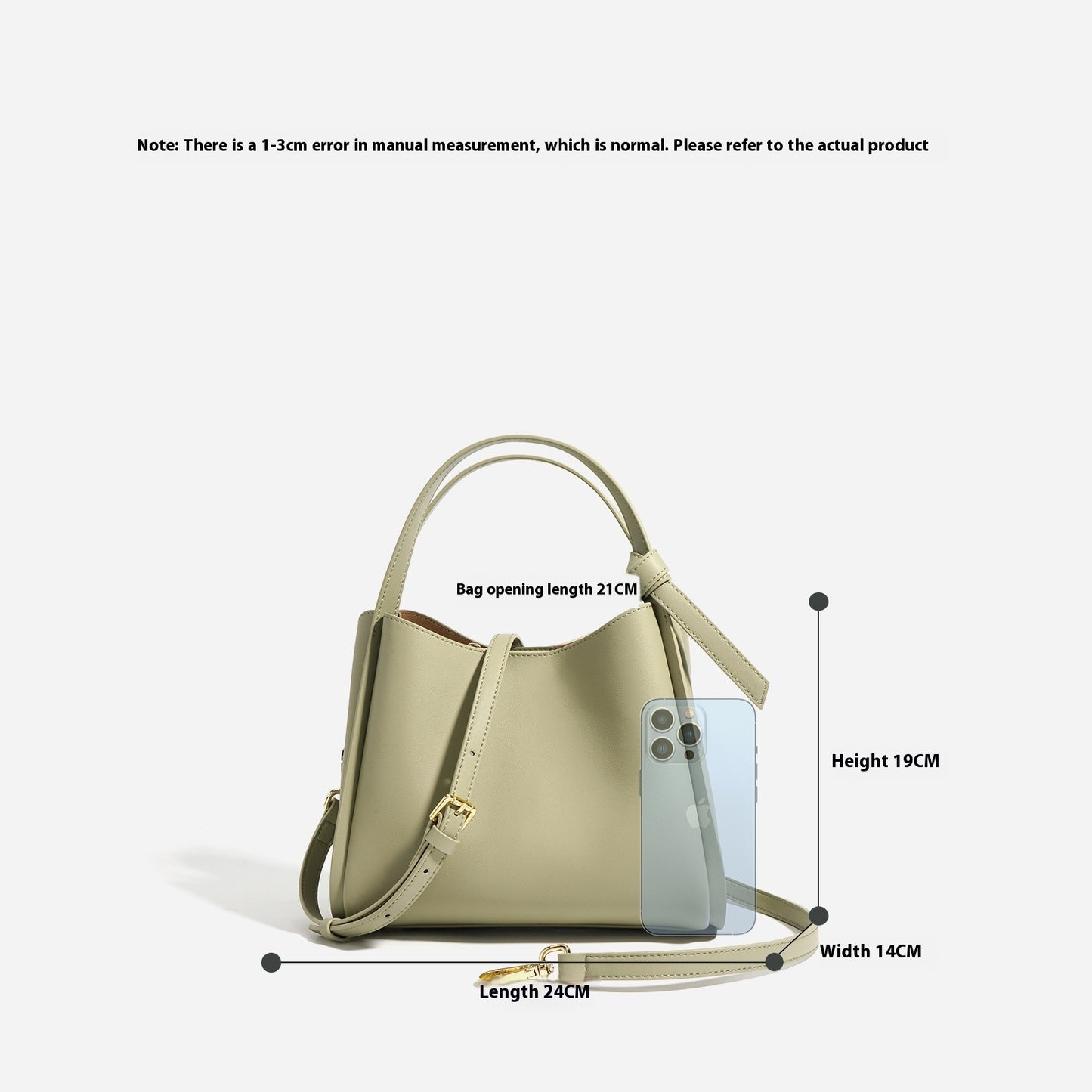 Simple Fashion Commuter All-matching Genuine Leather Shoulder Crossbody Handbag